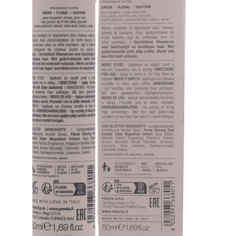 Previa Reconstruct Organic White Truffle Filler Serum 50ml - siero ristrutturante