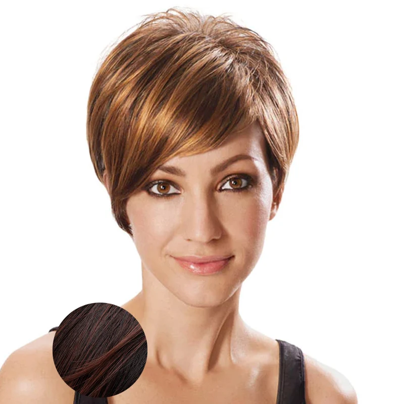 Hairdo Parrucca Angled Cut Castano Ciliegia