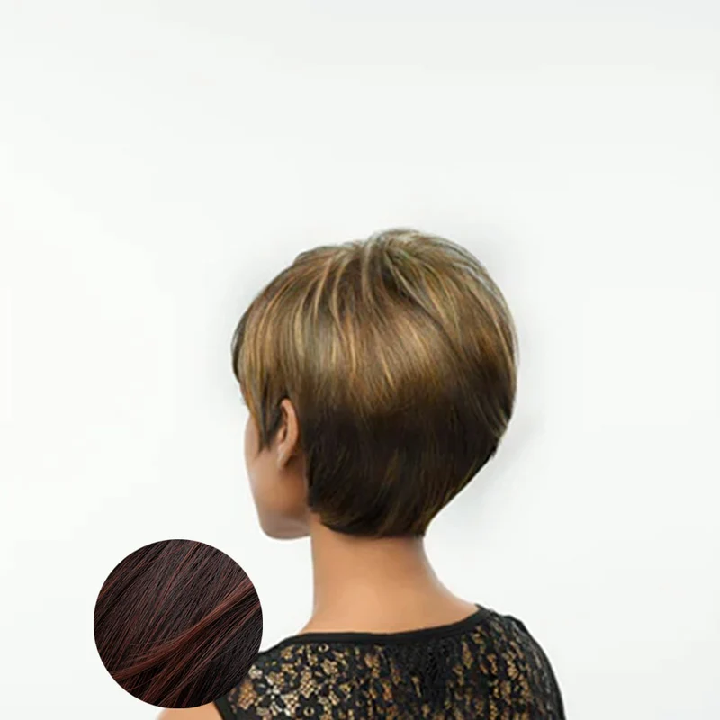 Hairdo Parrucca Angled Cut Castano Ciliegia