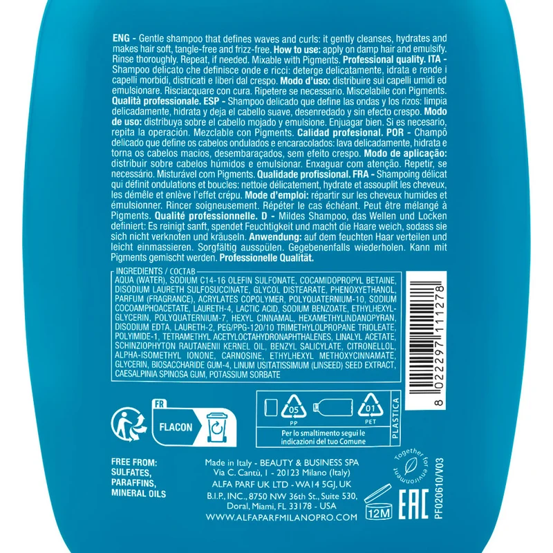 Alfaparf Milano Semi di Lino Curls Enhancing Low Shampoo 250ml - shampoo per capelli ricci
