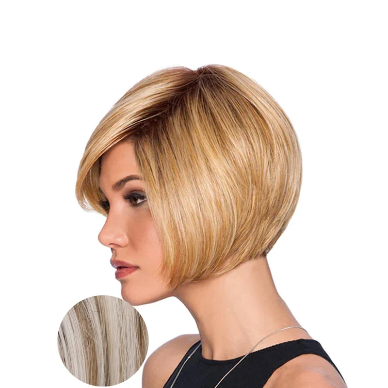 Hairdo Bob Scalato RL19/23SS Biondo Chiaro Cenere Con Radice Castana