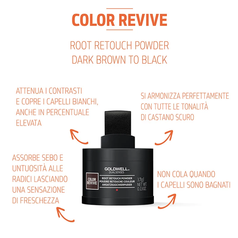 Goldwell Dualsenses Color Revive Root Retouch Dark Brown To Black 3,7g - ritocco per radici per tutti i tipi di capelli