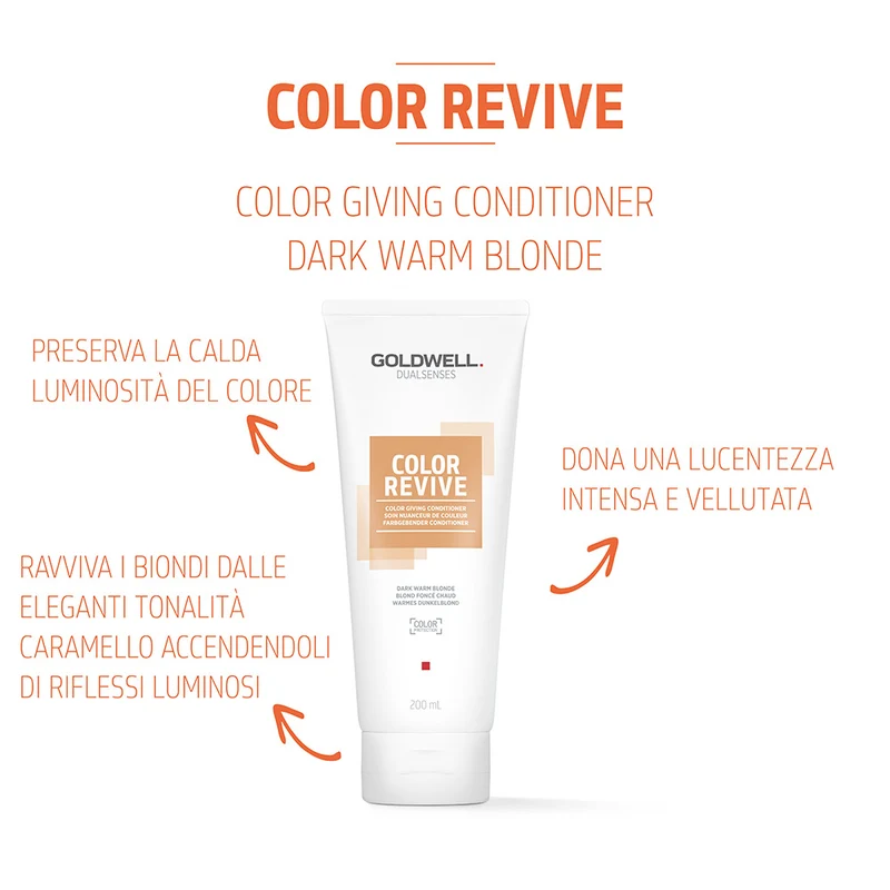 Goldwell Dualsenses Color Revive Dark Warm Blonde Conditioner 200ml - balsamo per tutti i tipi di capelli biondi