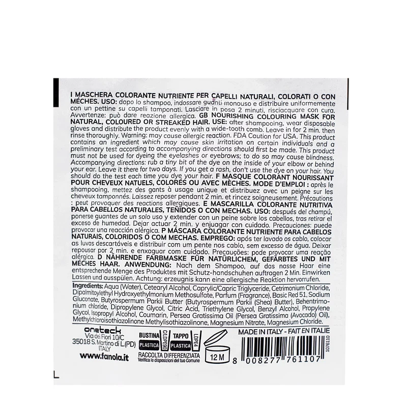 Fanola Color Mask Red Passion 30ml - colore semipermanente