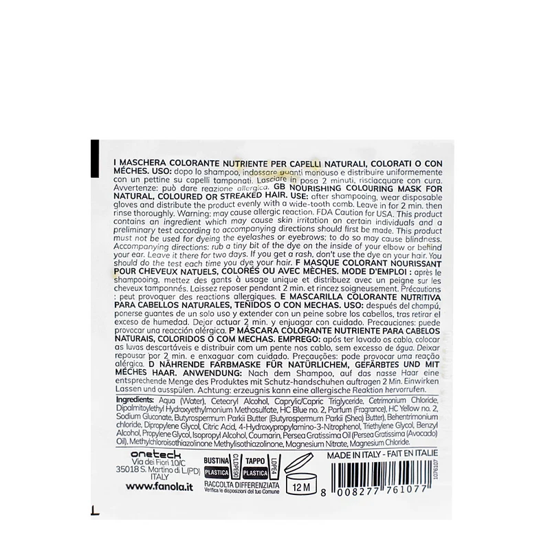 Fanola Color Mask Sensual Chocolate 30ml - colore semipermanente cioccolato
