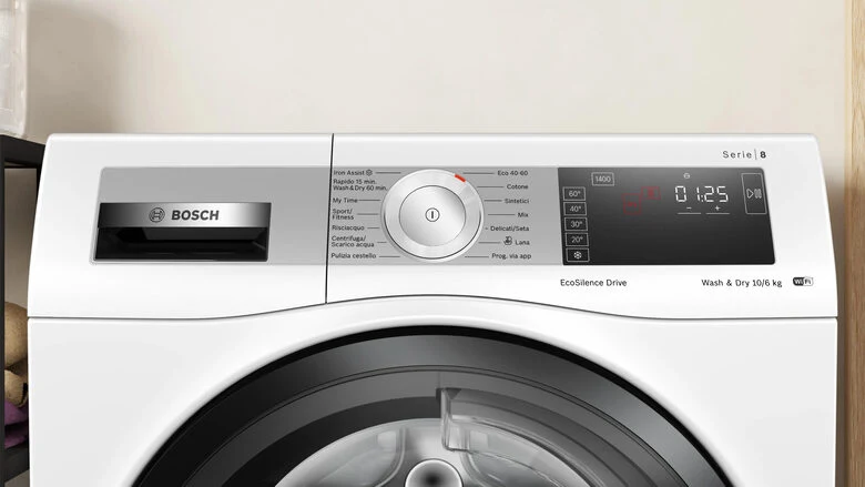 Bosch Serie 8 WDU8H541IT lavasciuga Libera installazione Caricamento frontale Bianco D