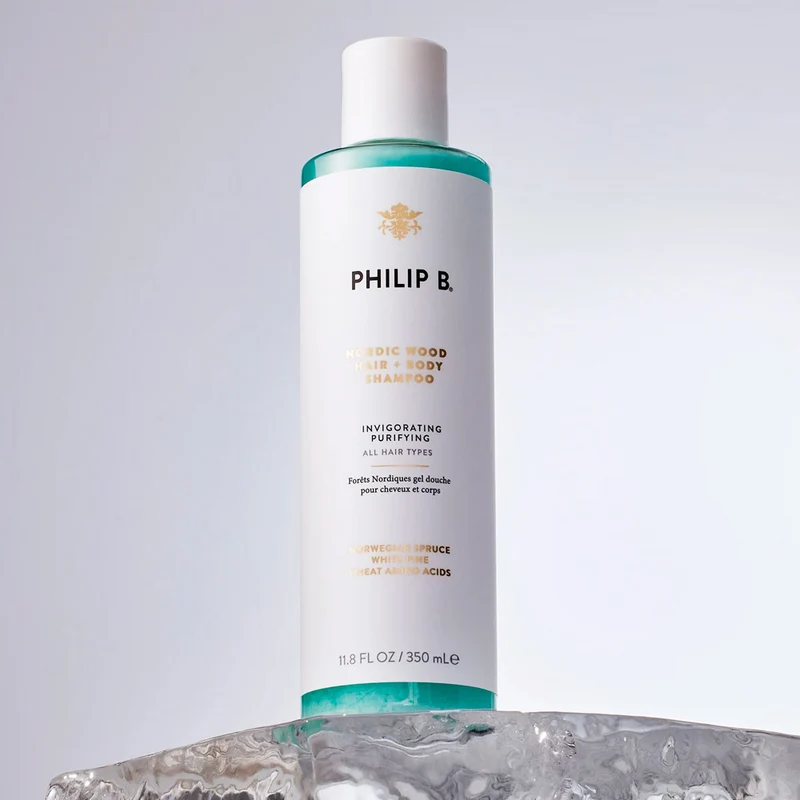 Philip B Nordic Wood Hair + Body Shampoo 350ml - doccia shampoo idratante