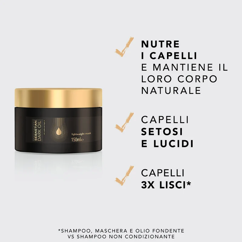 Sebastian Dark Oil Lightweight Mask 150ml - maschera idratante leggera