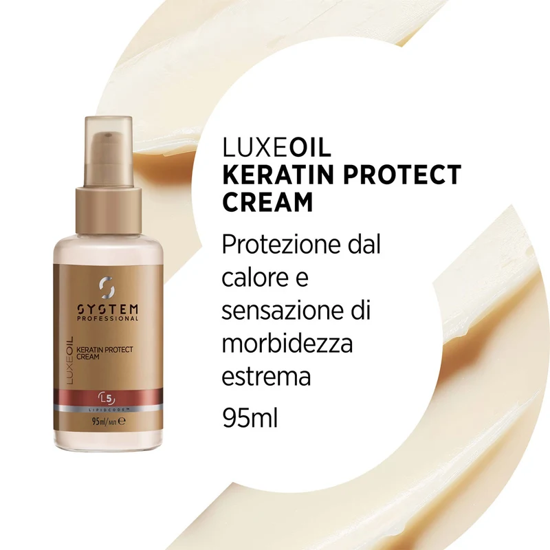 System Professional LuxeOil Keratin Protect Cream 95ml - termoprotettore anticrespo