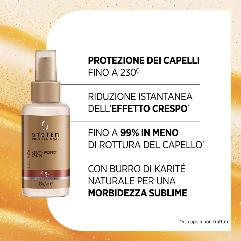System Professional LuxeOil Keratin Protect Cream 95ml - termoprotettore anticrespo