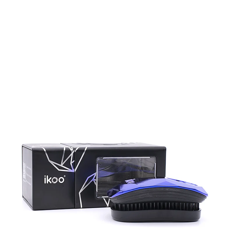 Ikoo Pocket Black Trophy Wife - spazzola tascabile districante