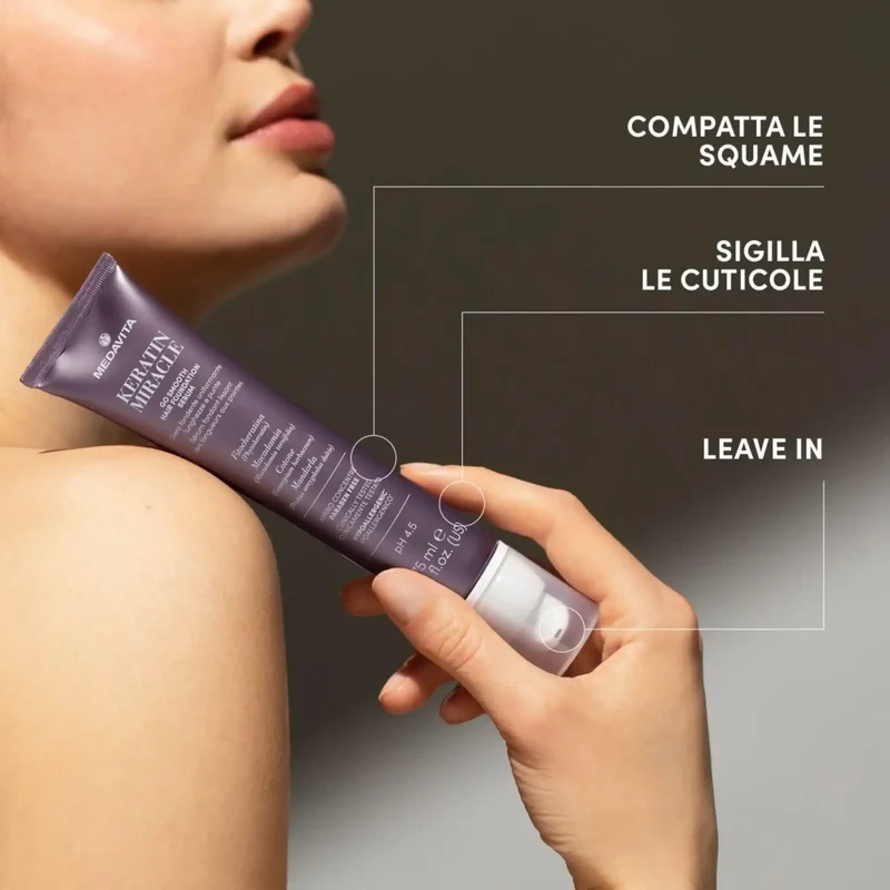 Medavita Keratin Miracle Go Smooth Hair Foundation Serum 75ml - Siero lisciante per capelli crespi