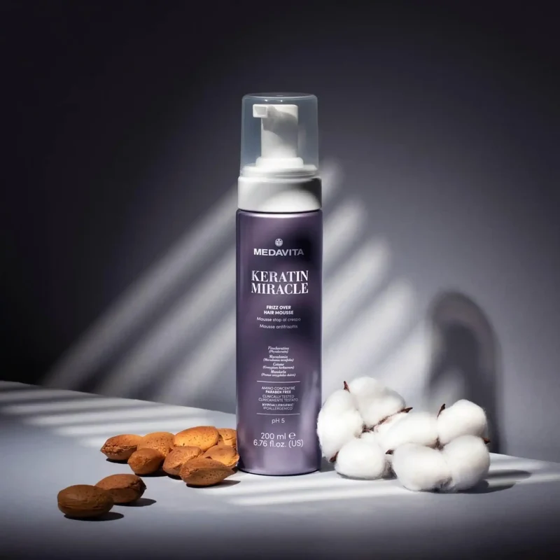 Medavita Keratin Miracle Frizz Over Hair Mousse 200ml - Mousse anticrespo