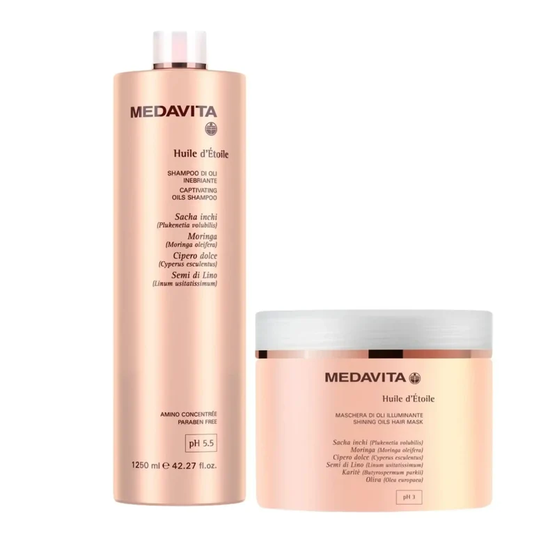 Medavita Huile D'etoile Shampoo di Oli Inebriante 1250ml - per capelli spenti senza vita