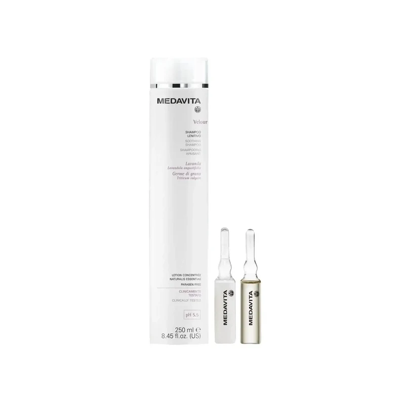 Medavita Velour Shampoo Lenitivo 250ml - Per Cute Sensibile e Irritata