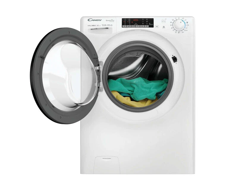 Candy CSOW44644TWMB6-S Lavasciuga Libera Installazione 6 Kg, 1400 Giri, Smart Pro Inverter, Wi-fi + Bluetooth, Snap&wash, Classe E, Bianco