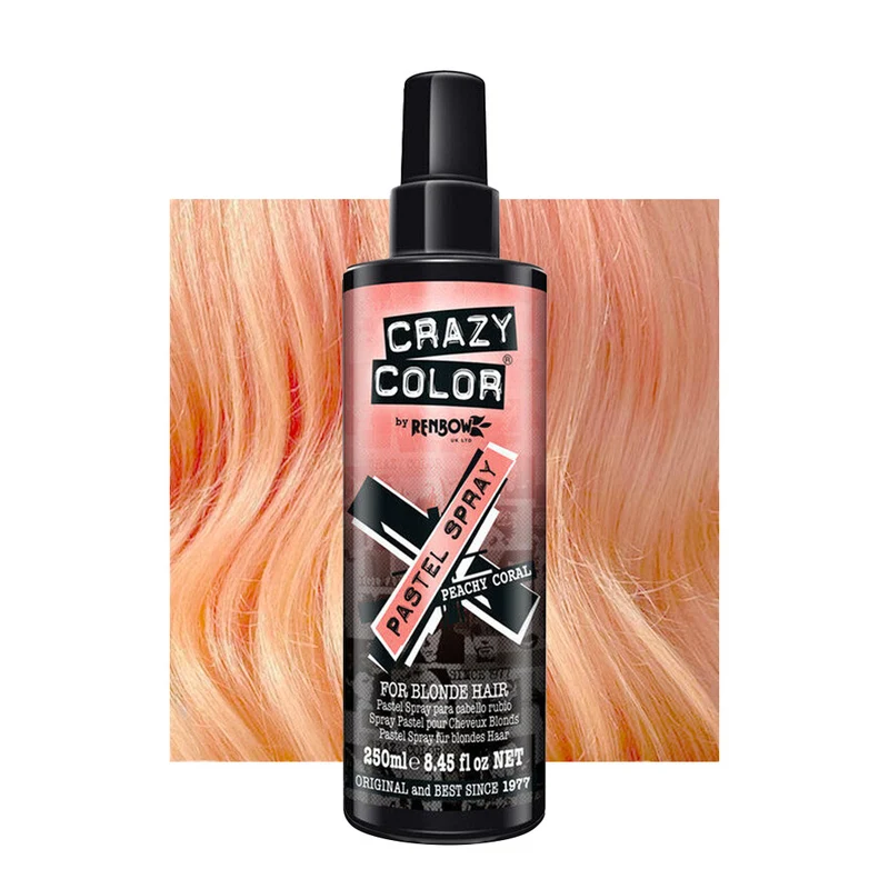 Crazy Color Pastel Spray Bubble Gum 250ml - colore temporaneo spray pesca corallo