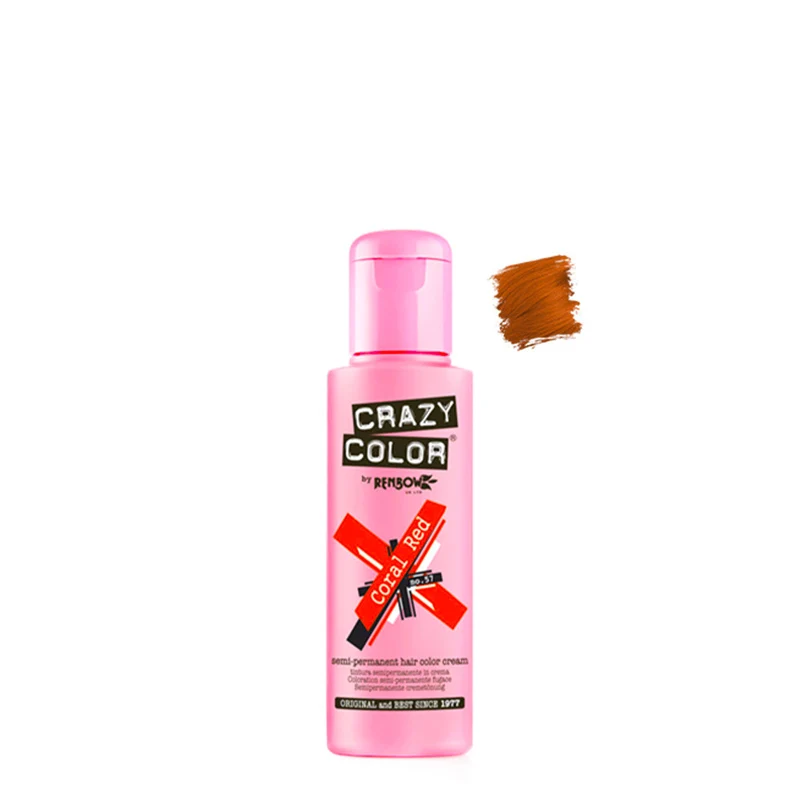 Crazy Color Coral Red no 57, 100ml - crema colorante rosso corallo