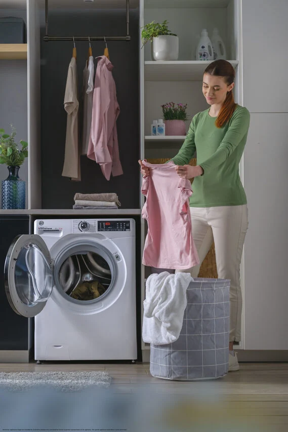 Hoover H-WASH&DRY 350 H3DPS4966TAMB6-S lavasciuga Libera installazione Caricamento frontale Bianco D
