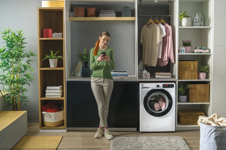 Hoover H-WASH&DRY 350 H3DPS4966TAMB6-S lavasciuga Libera installazione Caricamento frontale Bianco D