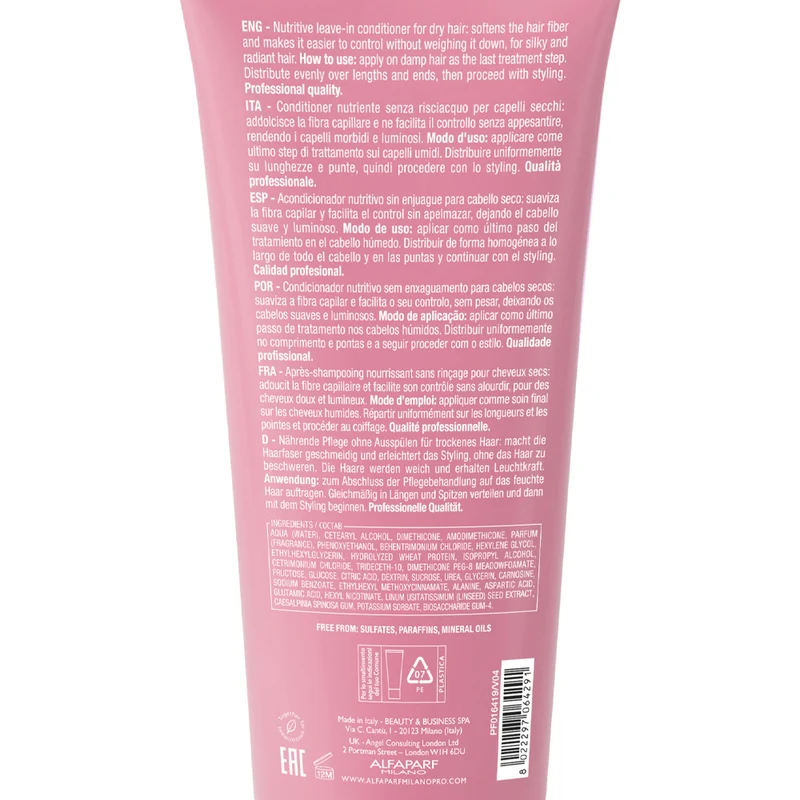 Alfaparf Milano Semi Di Lino Moisture Nutritive Leave-In Conditioner 200ml - balsamo nutriente senza risciacquo