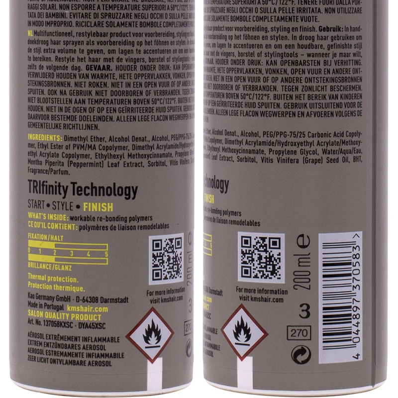 KMS Hair Play Playable Texture 200ml - spray per styling flessibili che durano a lungo