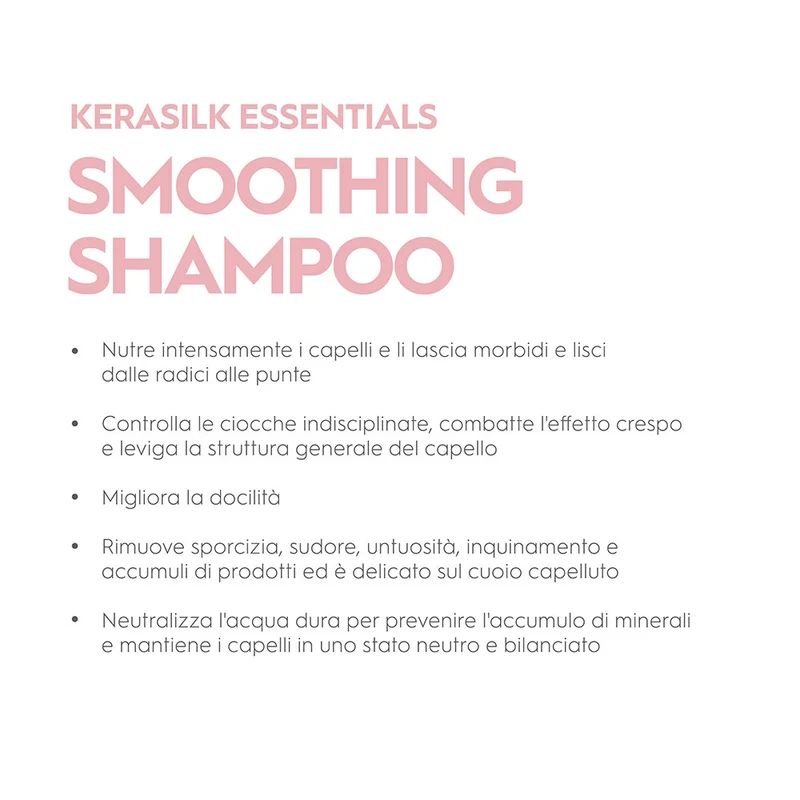 Kerasilk Essentials Smoothing Shampoo 250ml - shampoo anti crespo
