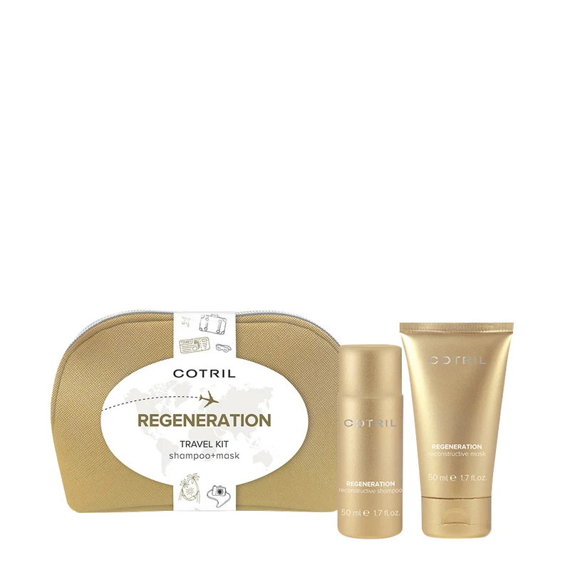 Cotril Regeneration Pochette Travel Kit Shampoo 50ml + Mask 50ml - kit da viaggio