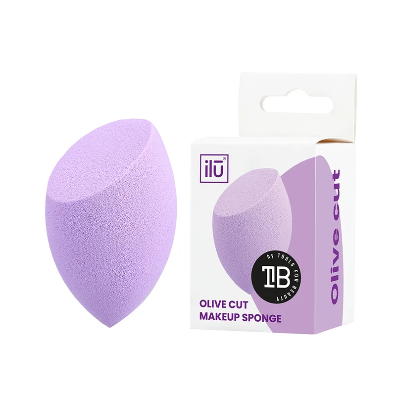 Ilū Make Up Olive Cut Sponge Purple - spugnetta make up