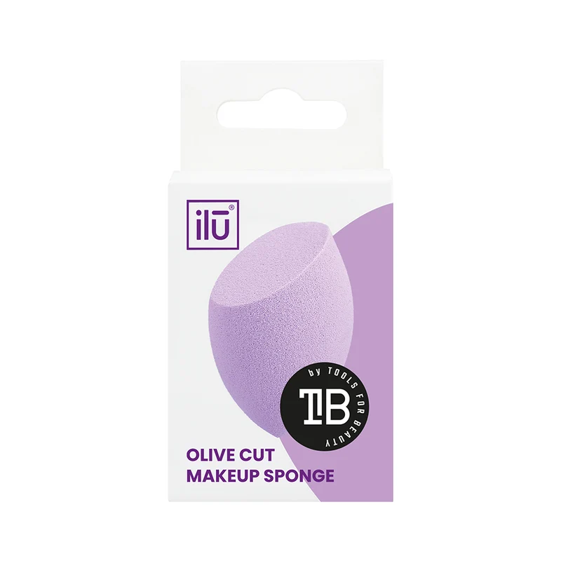 Ilū Make Up Olive Cut Sponge Purple - spugnetta make up