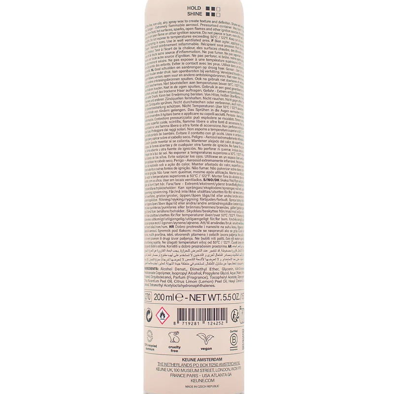 Keune Style Texture Air Wax Lightweight Spray Wax 200ml - cera spray ultraleggera