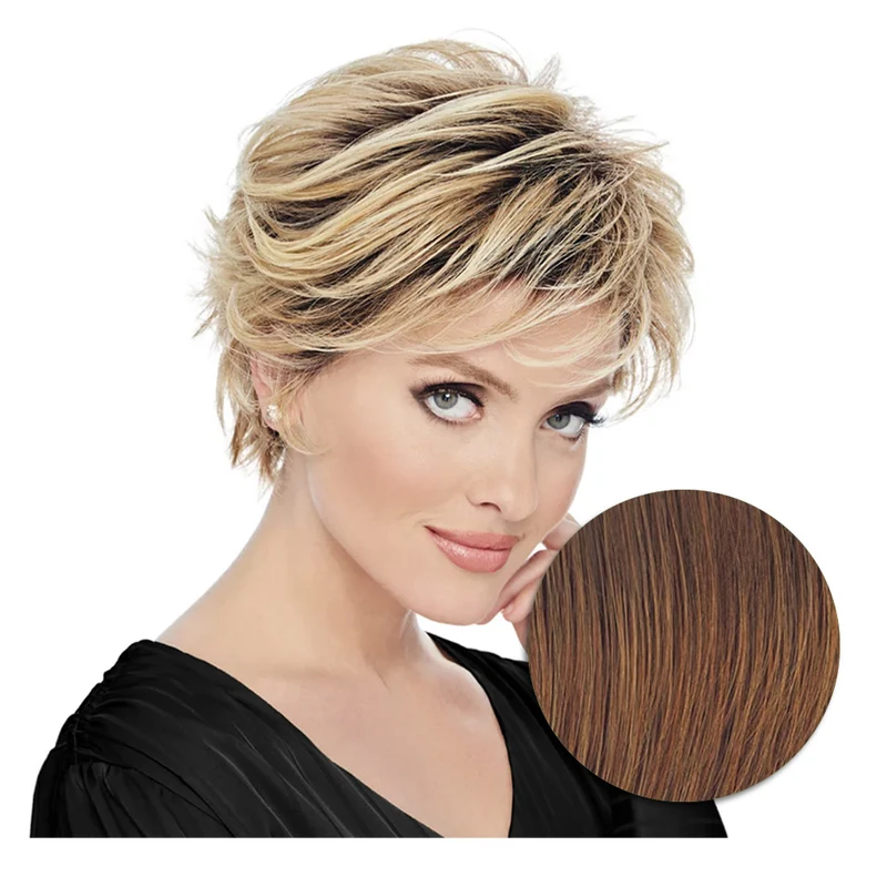 Hairdo Flirty Flip Parrucca Castano Medio Rubino - parrucca taglio corto