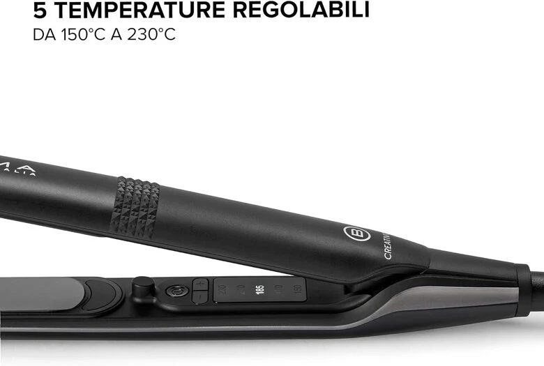 Bellissima Imetec Piastra Creativity, Rivestimento Ceramica Diamond, 5 Temperature,funzione Memory