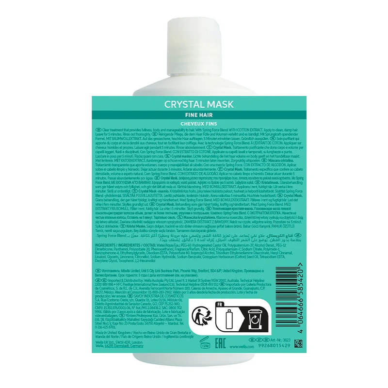 Wella Invigo Volume Boost Crystal Mask 500ml - maschera volumizzante