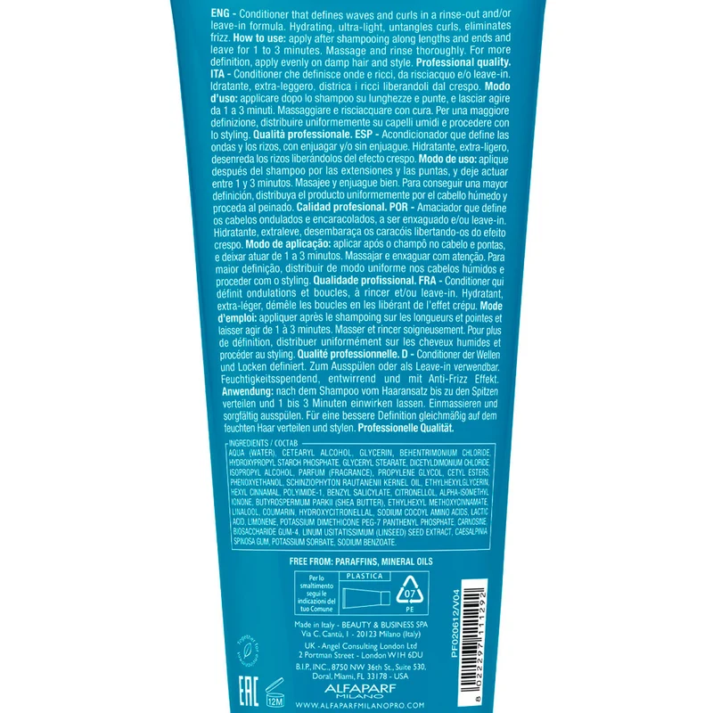 Alfaparf Milano Semi di Lino Curls Enhancing Conditioner 200ml - balsamo per capelli ricci