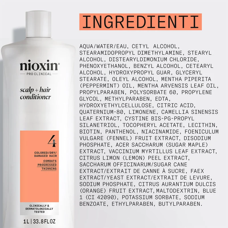 Nioxin Sistema 4 Scalp + Hair Conditioner 1000ml - balsamo anti assottigliamento avanzato