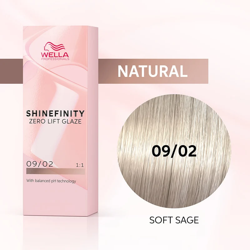 Wella Shinefinity Soft Sage 09/02 Biondo Chiarissimo Naturale Matt 60ml - colore demi-permanente