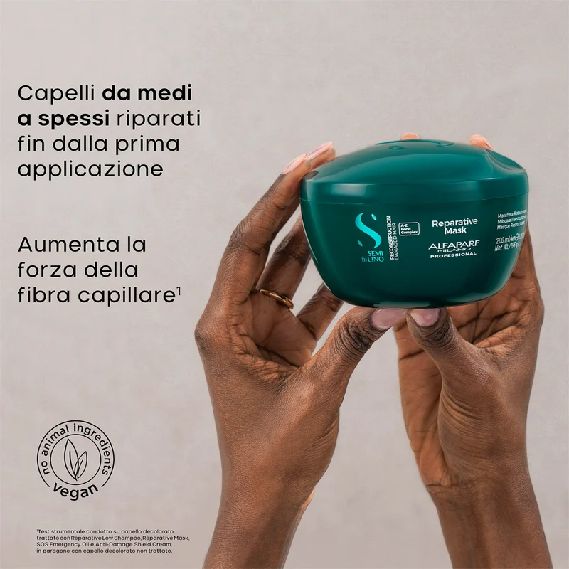 Alfaparf Milano Semi di Lino Reconstruction Reparative Mask 200ml - maschera ristrutturante capelli da medi a spessi
