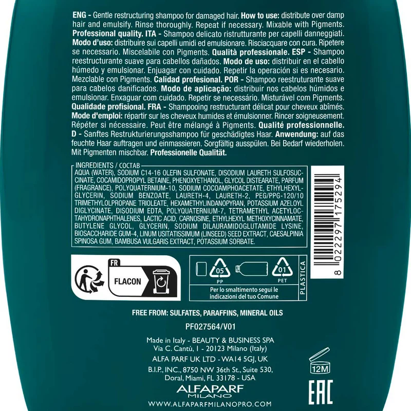 Alfaparf Milano Semi di Lino Reconstruction Reparative Low Shampoo 250ml - shampoo delicato ristrutturante