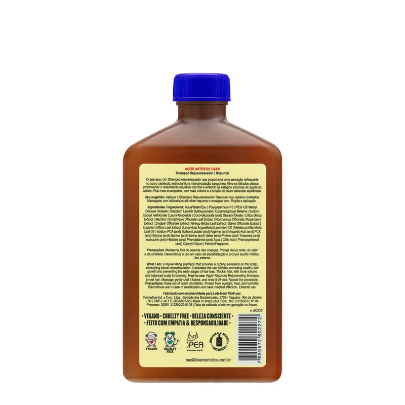 Lola From Rio Rapunzel Shampoo Rejuvenescedor 250ml - shampoo anticaduta