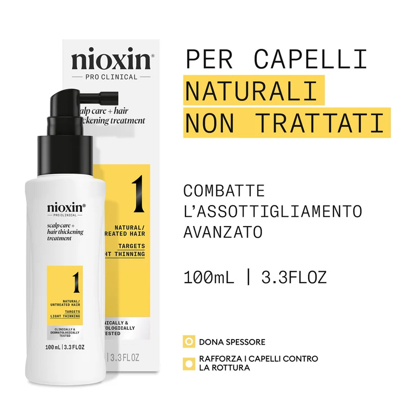 Nioxin Sistema 1 Scalp + Hair Thickening Serum 100ml - siero anti assottigliamento lieve