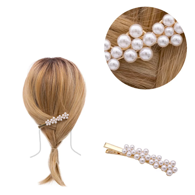 VIAHERMADA Clip Per Capelli con Perle 8cm