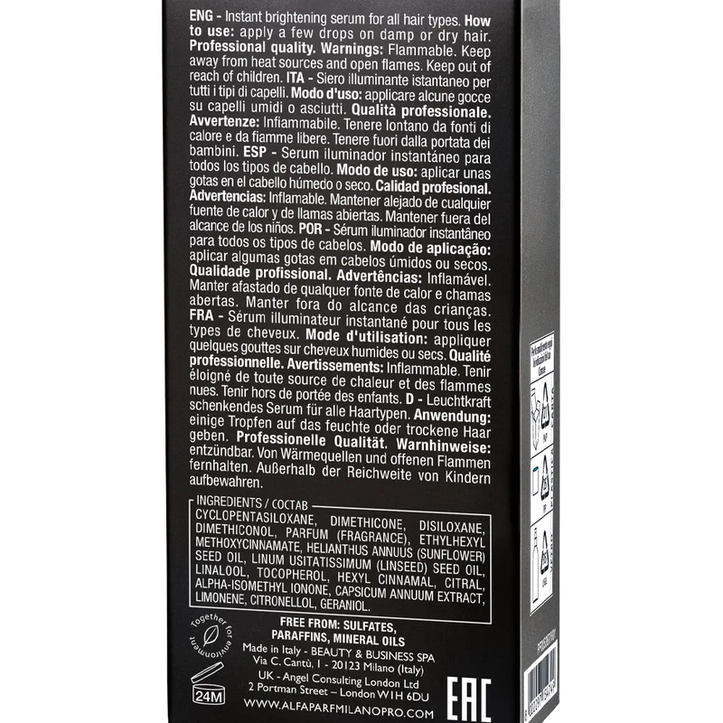 Alfaparf Milano Semi Di Lino Sublime Cristalli Liquidi 15ml - siero illuminante