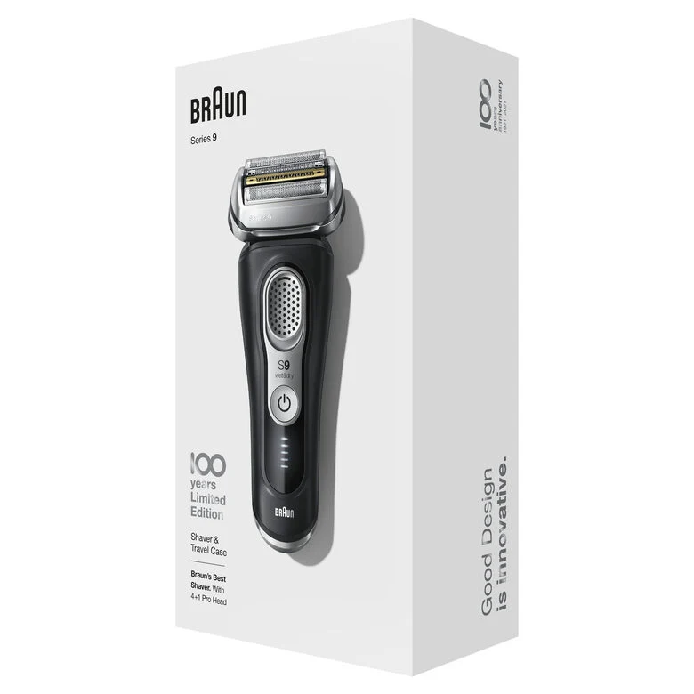 Braun Series 9 Rasoio Elettrico Uomo, Design Edition Con Custodia Da Viaggio - Nero