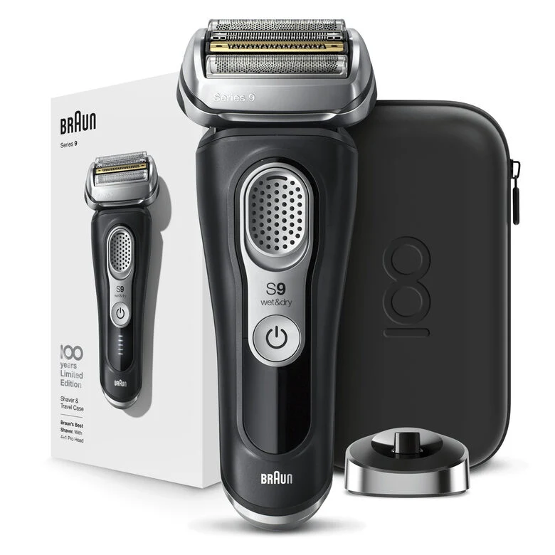 Braun Series 9 Rasoio Elettrico Uomo, Design Edition Con Custodia Da Viaggio - Nero