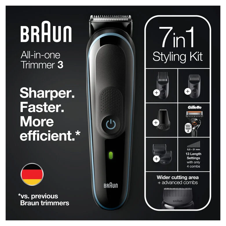 Braun All-in-one MGK5355 Nero, Blu