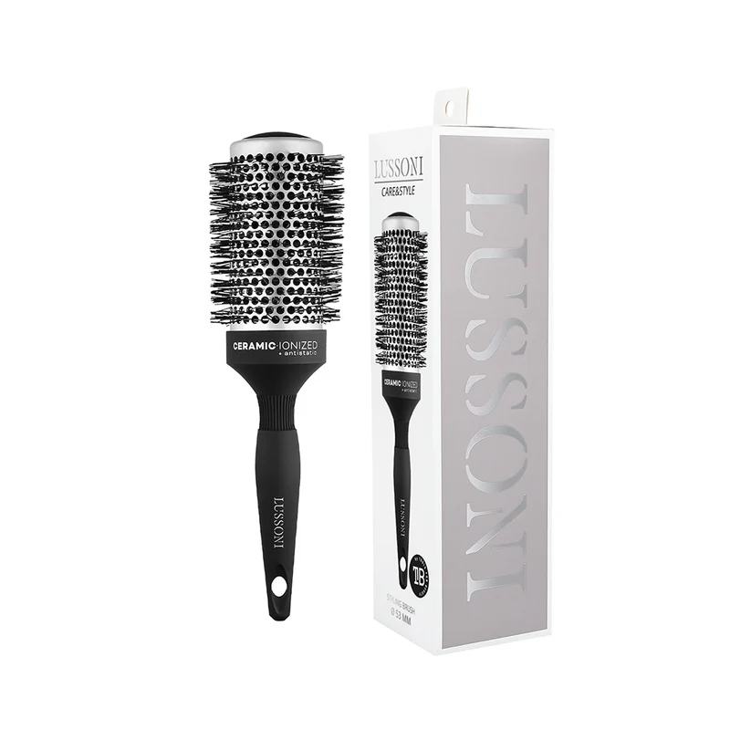 Lussoni Haircare Brush C&S Round Silver Styling 53mm - spazzola tonda