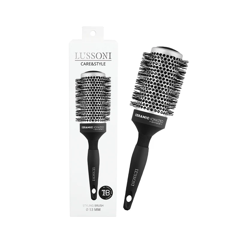 Lussoni Haircare Brush C&S Round Silver Styling 53mm - spazzola tonda