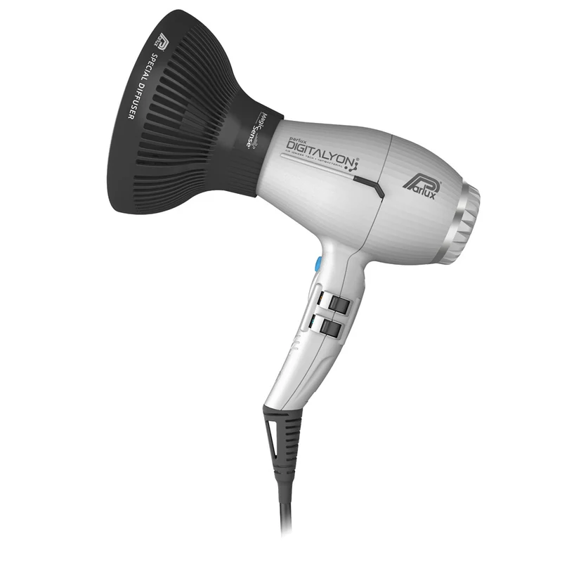Parlux Digitalyon + Magic Sense - asciugacapelli argento con diffusore
