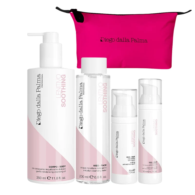Diego dalla Palma Professional Micellar Water 200ml Cleansing Oil 350ml Serum 30ml Cream 50ml + Pochette OMAGGIO